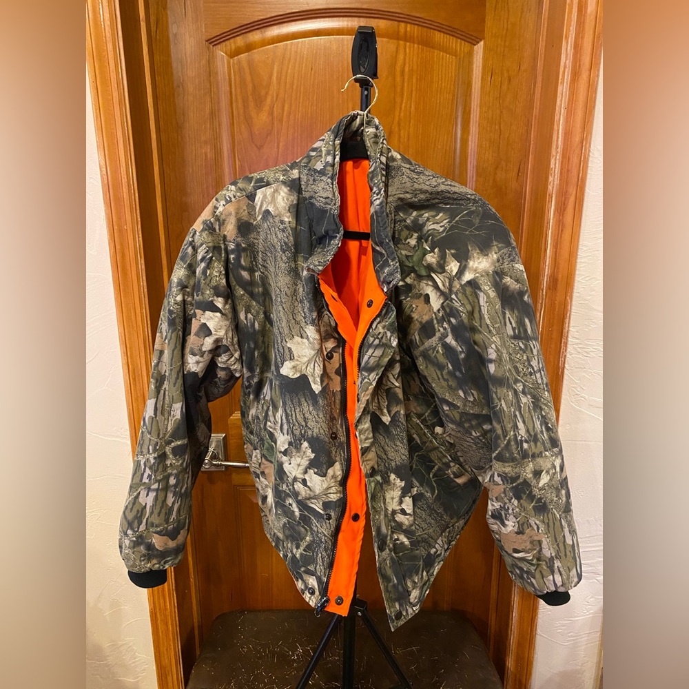 Camo Bomber Orange Lining Jacket